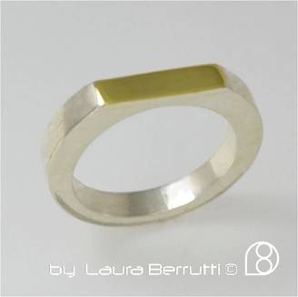 gold bridge top wedding matching ring sterling minimalist laura berrutti