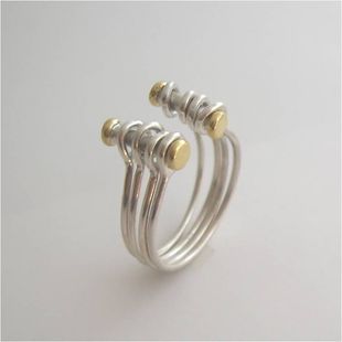 gold wire ring sterling minimalist laura berrutti