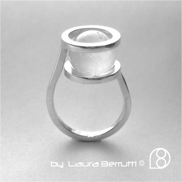 sphere tension wire top portland oregon cuarzo quartz balance suspended rutilatedring sterling minimalist laura berrutti